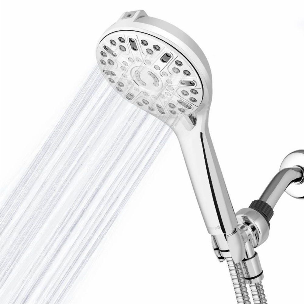 EUC Single Water Pik Hose PowerSpray Shower Head, Multiple Settings All Chrome - Picture 11 of 13